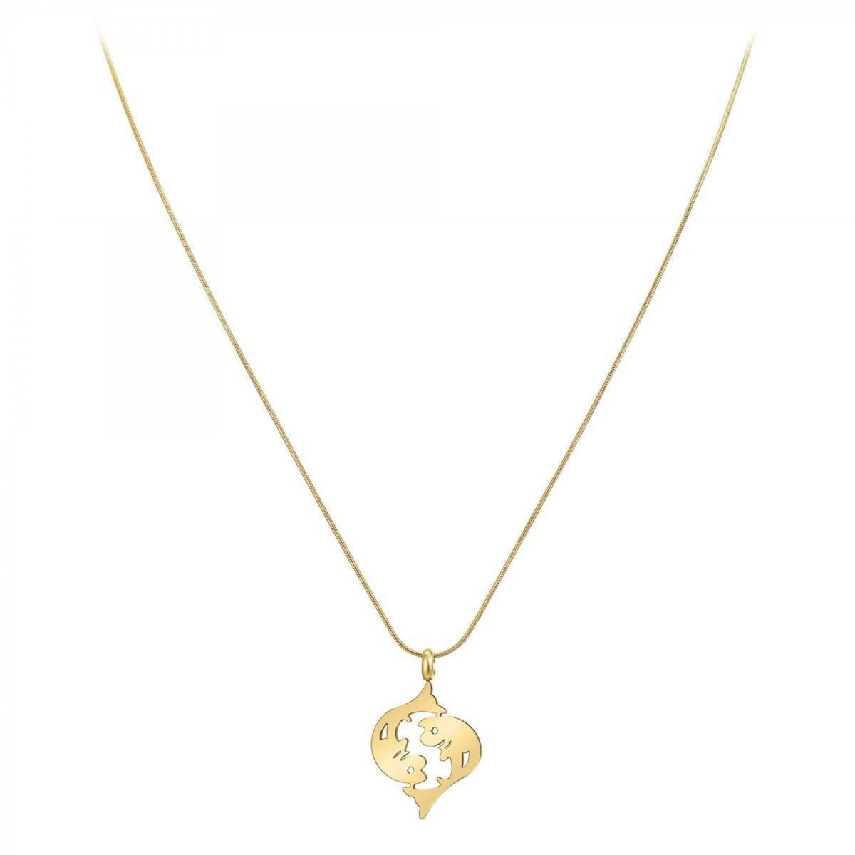 SC BOHEME Collier astrologie  Poissons  SC Bohème en Acier Finement doré