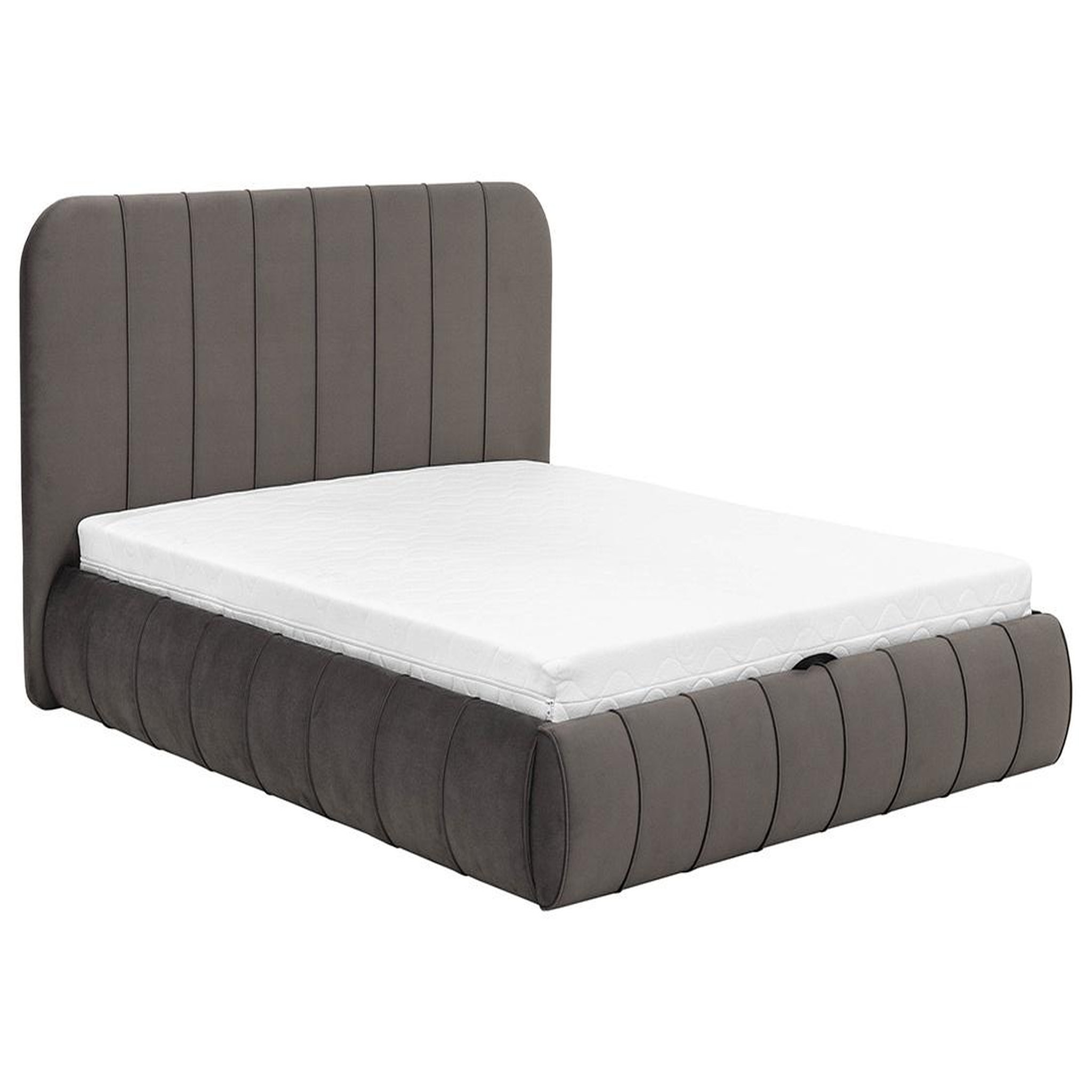 Voir la diapositive 2 : BEST MOBILIER Elsa - lit coffre - 180x200 cm - en velours - sommier inclus