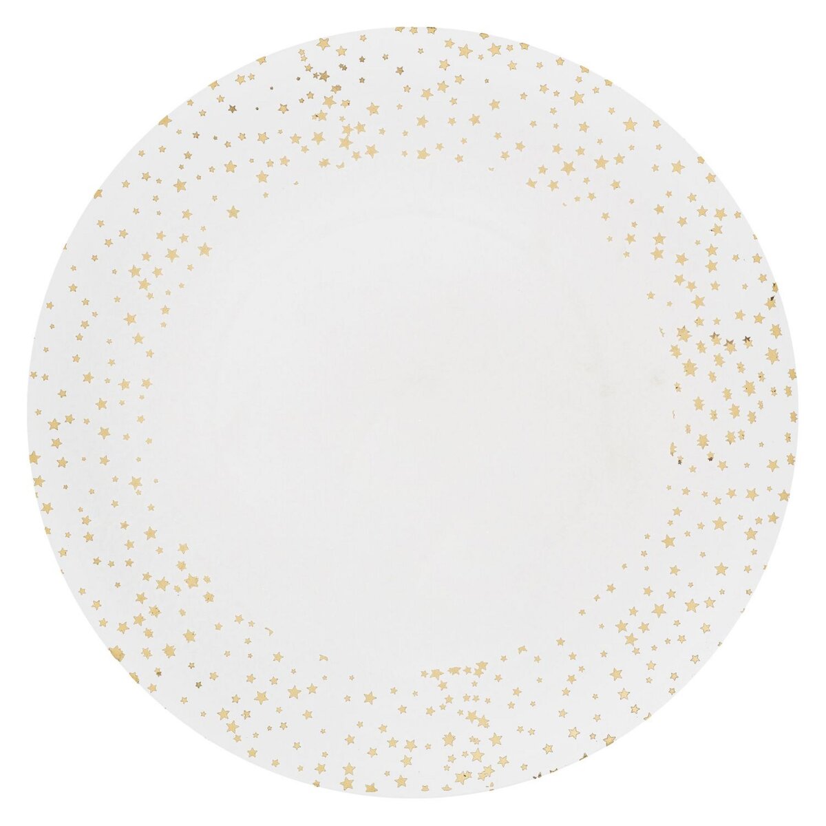 Assiette de présentation Etoile - Vaisselle de Noël - Blanc pas cher 