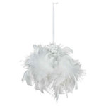 FEERIC LIGHT & CHRISTMAS Sujet de Noël Plume  Légende d'Hiver  5cm Blanc