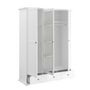 Voir la diapositive 2 : Armoire 3 portes 2 tiroirs L152cm NESRINE
