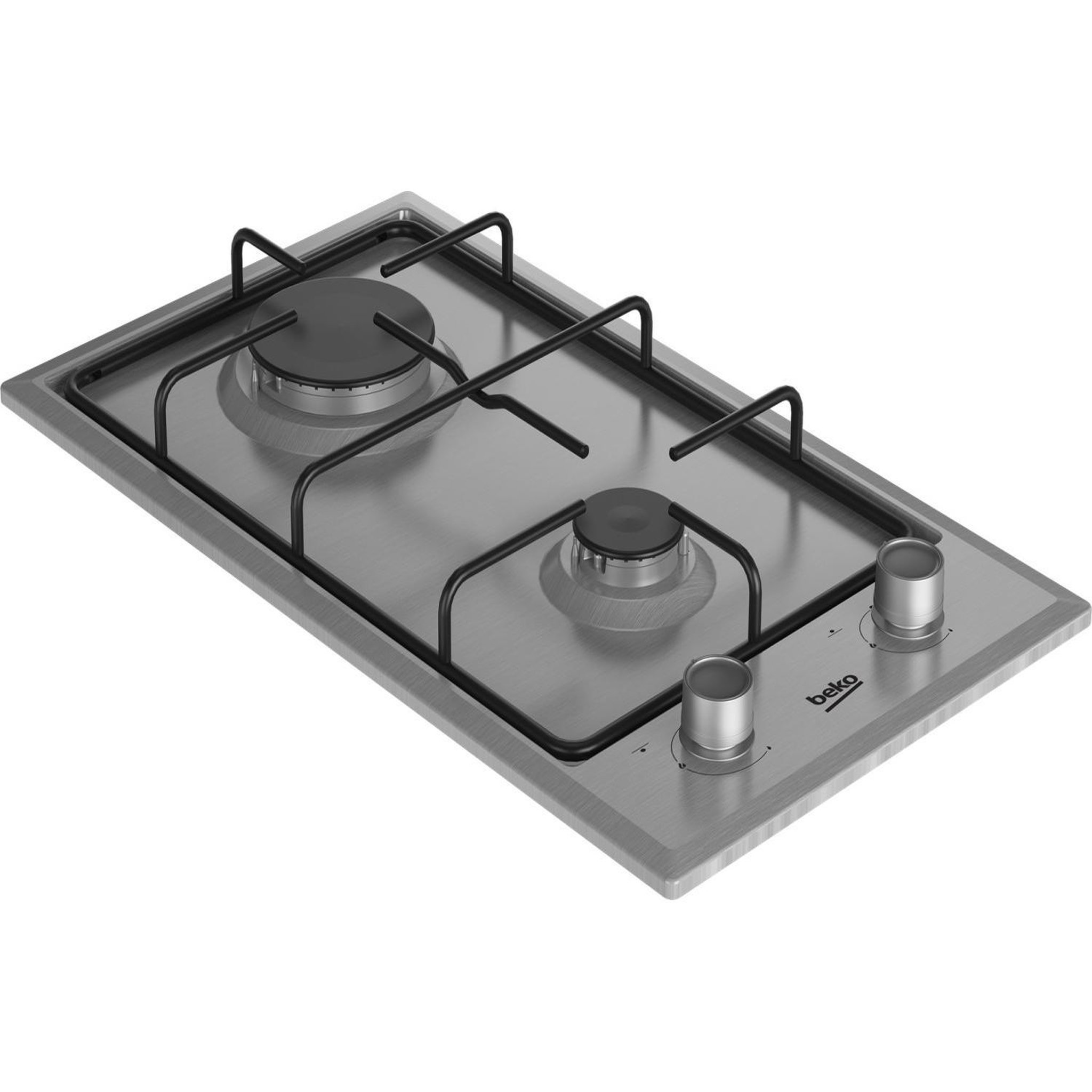 Voir la diapositive 3 : Beko Domino gaz 30cm 2 feux inox - hdcg32220fx