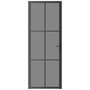 Voir la diapositive 3 : VIDAXL Porte interieure 76x201,5 cm Noir Verre ESG et aluminium