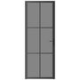 Voir la diapositive 3 : VIDAXL Porte interieure 76x201,5 cm Noir Verre ESG et aluminium