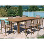 Voir la diapositive 2 : Jardiline Table rectangulaire extensible en aluminium aspect Teck SANTORIN - 10 places - Jardiline