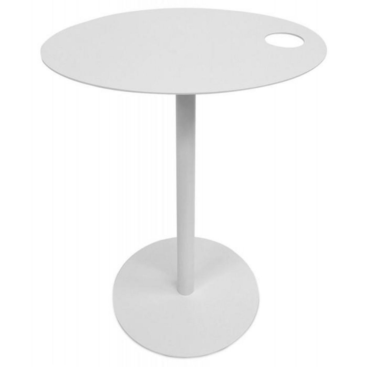Paris Prix Table d'Appoint Ovale en Métal  Melisa  45cm Blanc