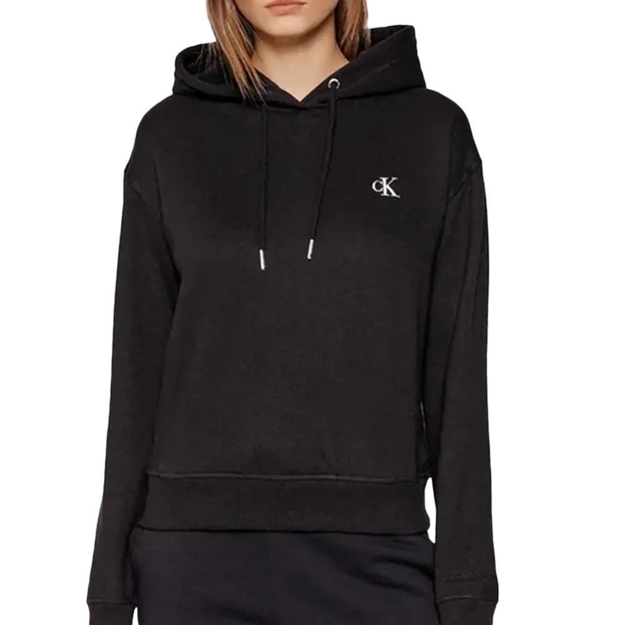 CALVIN KLEIN JEANS Sweat à Capuche Noir Femme Calvin Klein Jeans Embroidery. Coloris disponibles : Noir