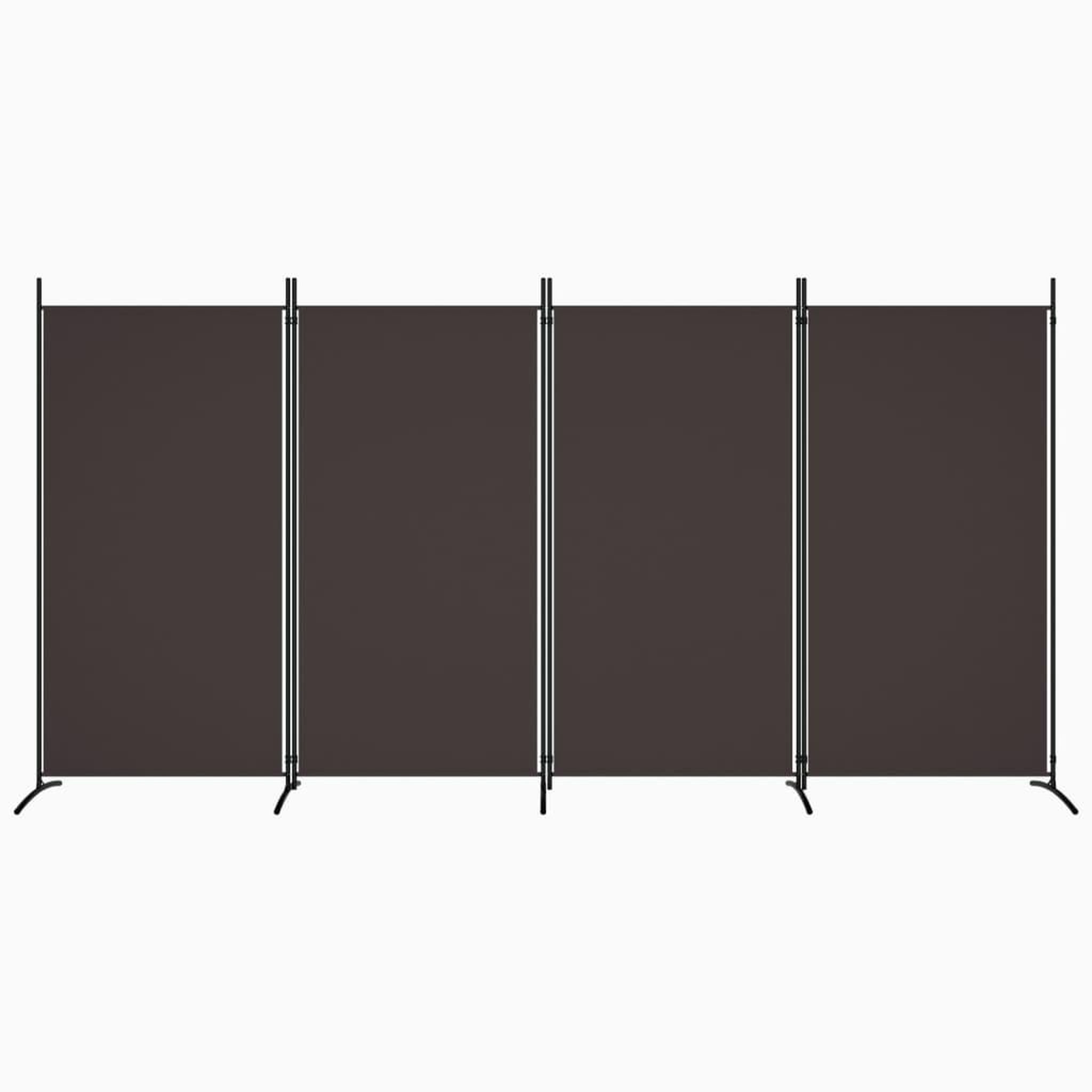 Voir la diapositive 3 : VIDAXL Cloison de separation 4 panneaux Marron 346x180 cm Tissu