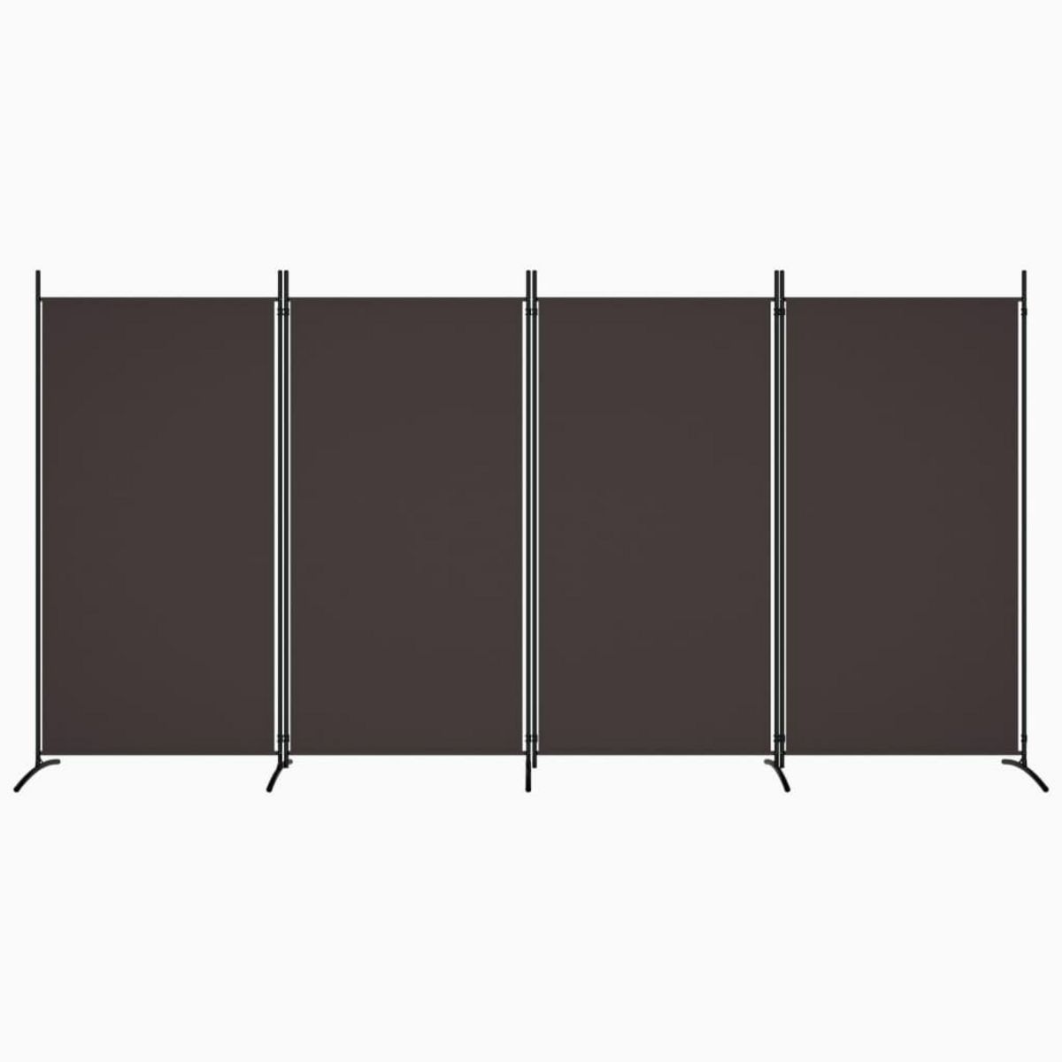 VIDAXL Cloison de separation 4 panneaux Marron 346x180 cm Tissu