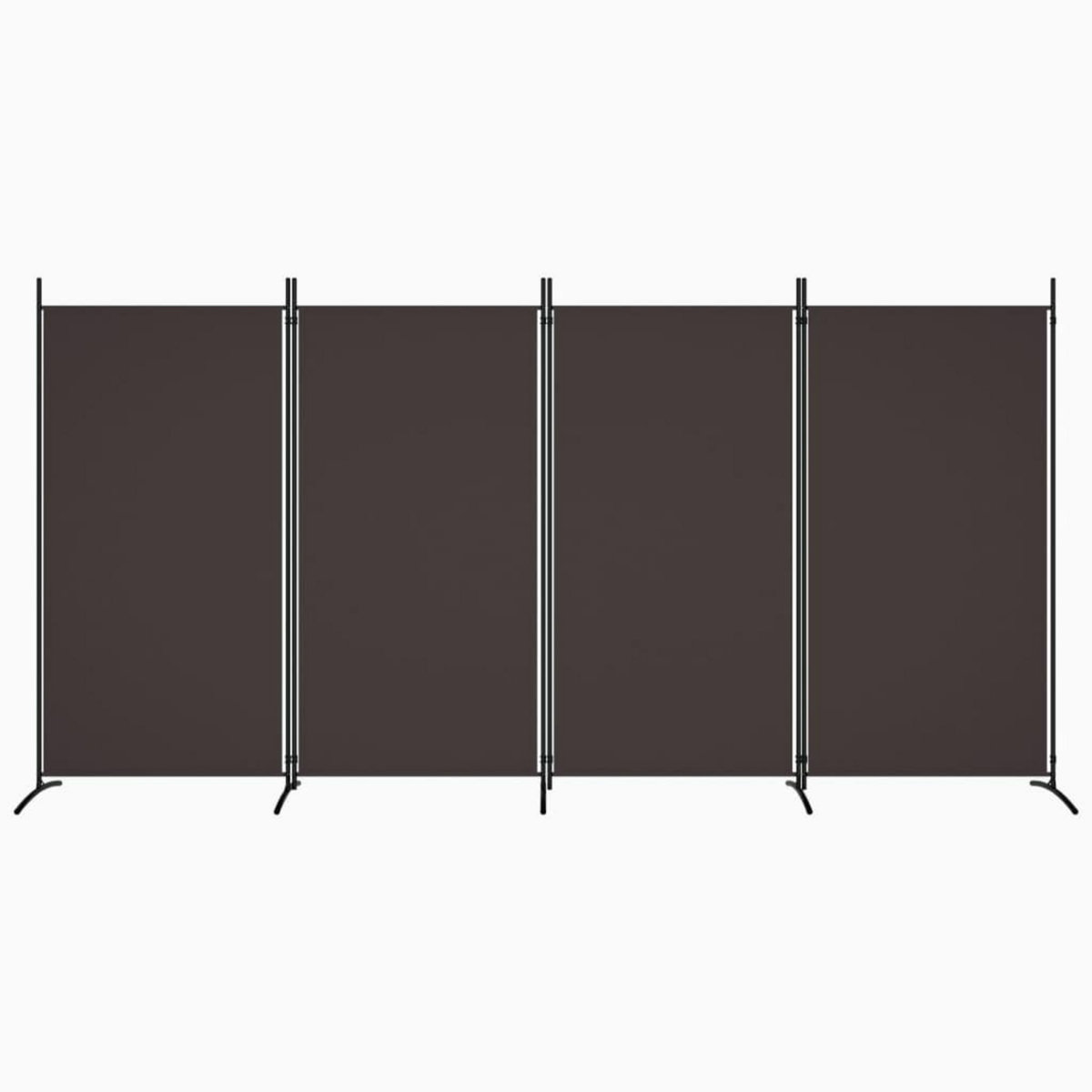 VIDAXL Cloison de separation 4 panneaux Marron 346x180 cm Tissu
