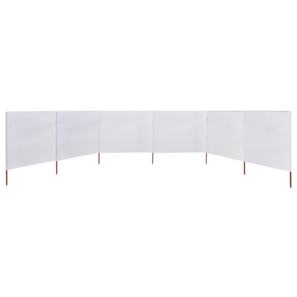 VIDAXL Paravent 6 panneaux Tissu 800 x 120 cm Blanc sable