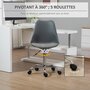 HOMCOM HOMCOM Chaise de bureau design contemporain hauteur réglable pivotant 360° piètement chromé revêtement assise synthétique gris