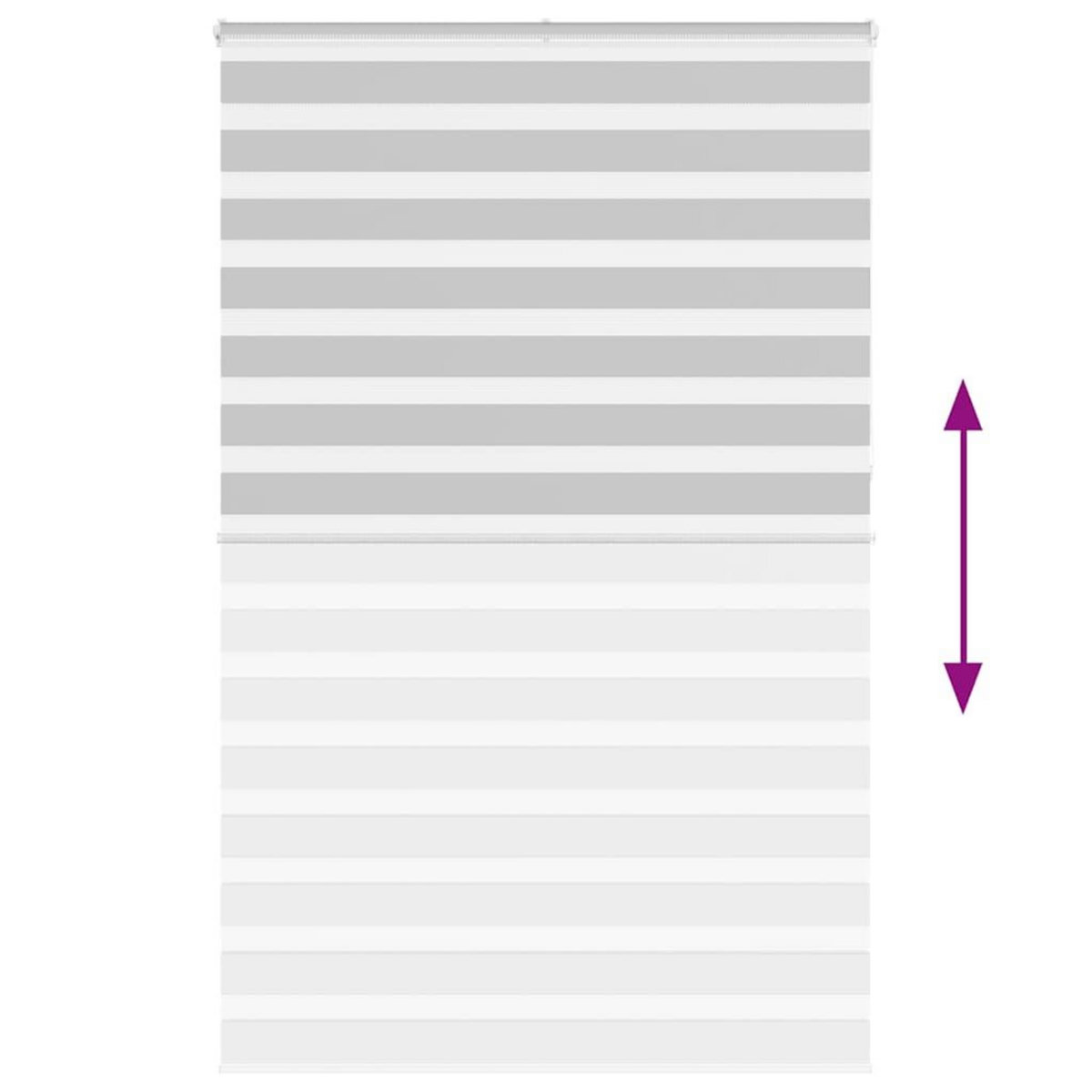 VIDAXL Store zebre gris clair largeur du tissu 140,9 cm polyester