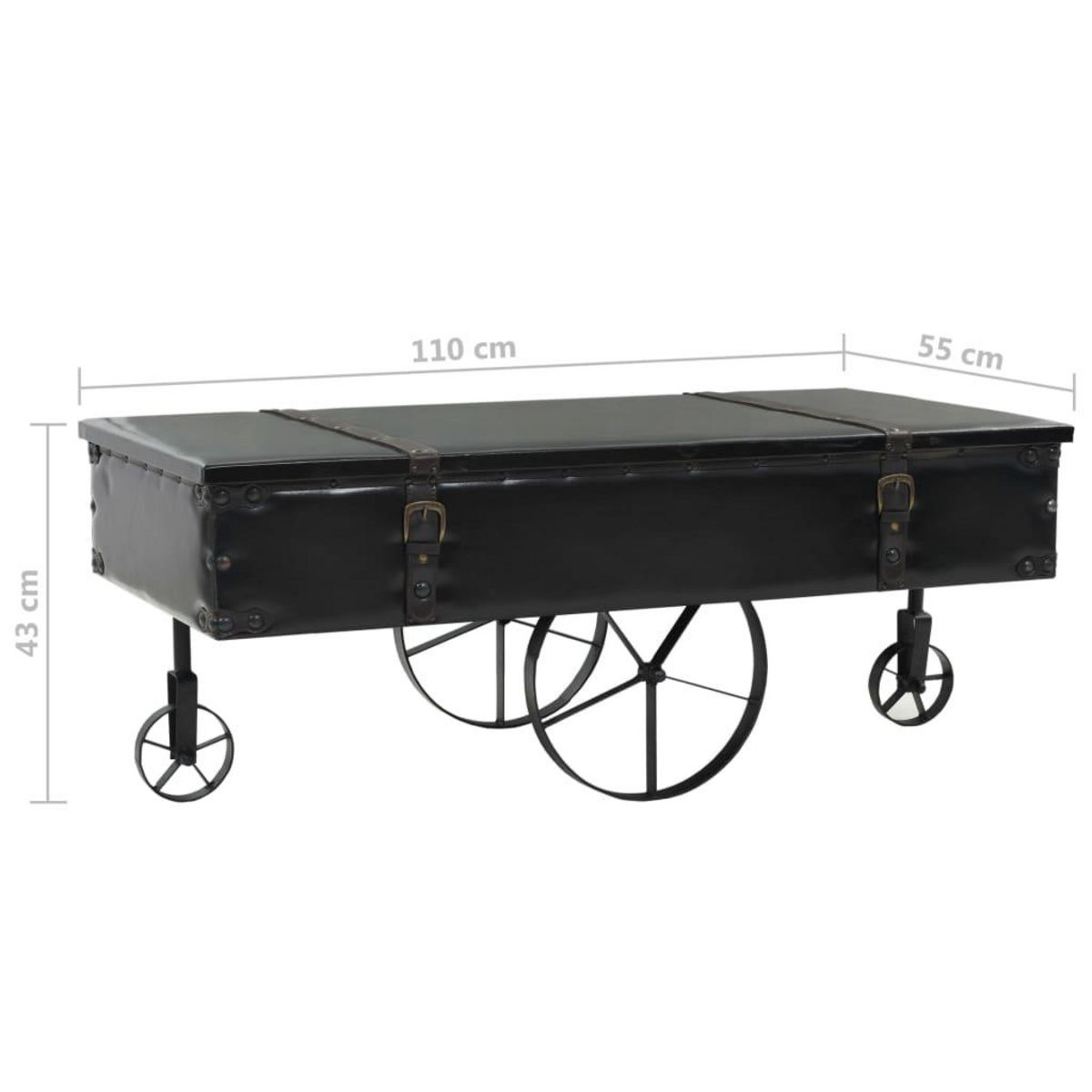 VIDAXL Table basse MDF et bois de sapin 110x55x43 cm