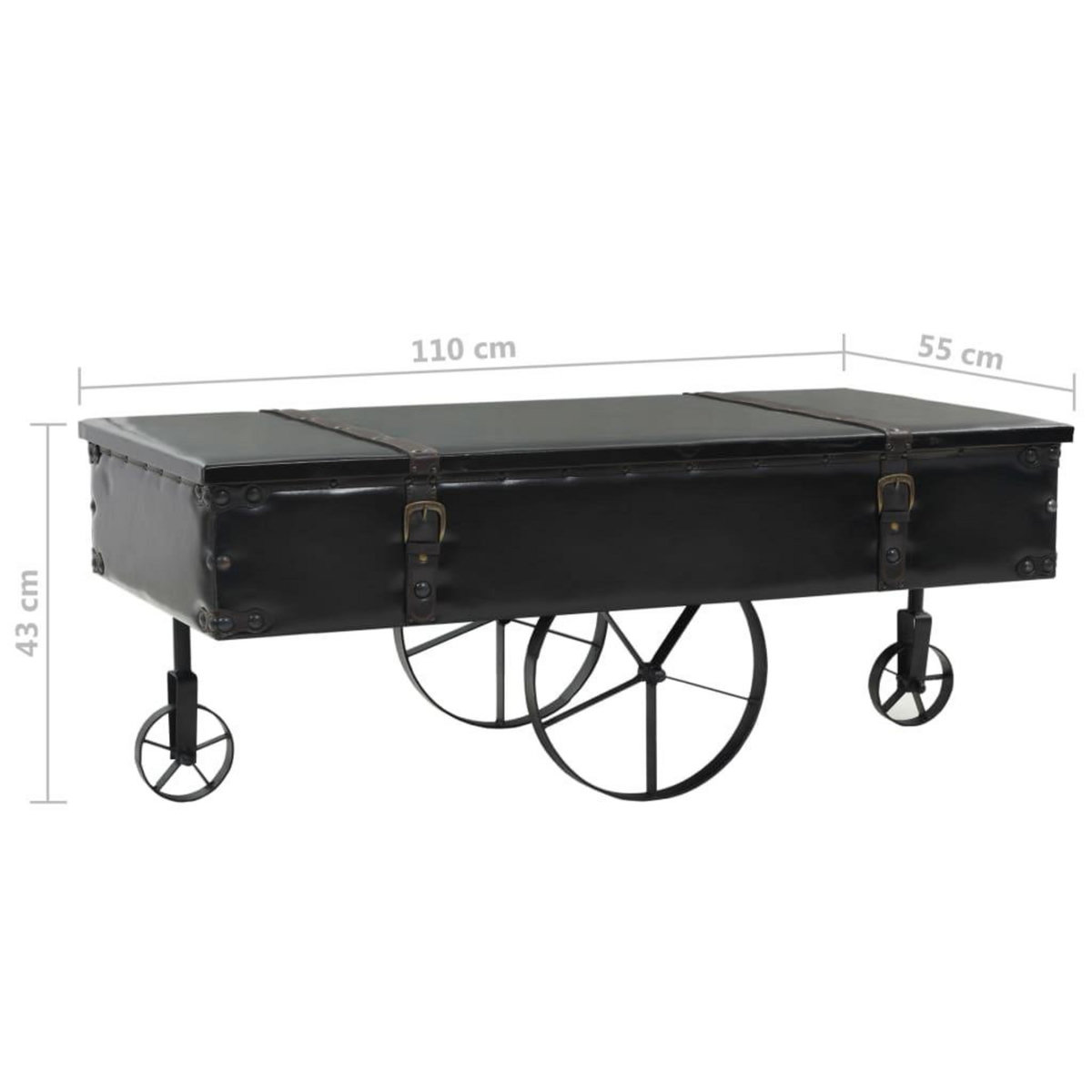 VIDAXL Table basse MDF et bois de sapin 110x55x43 cm