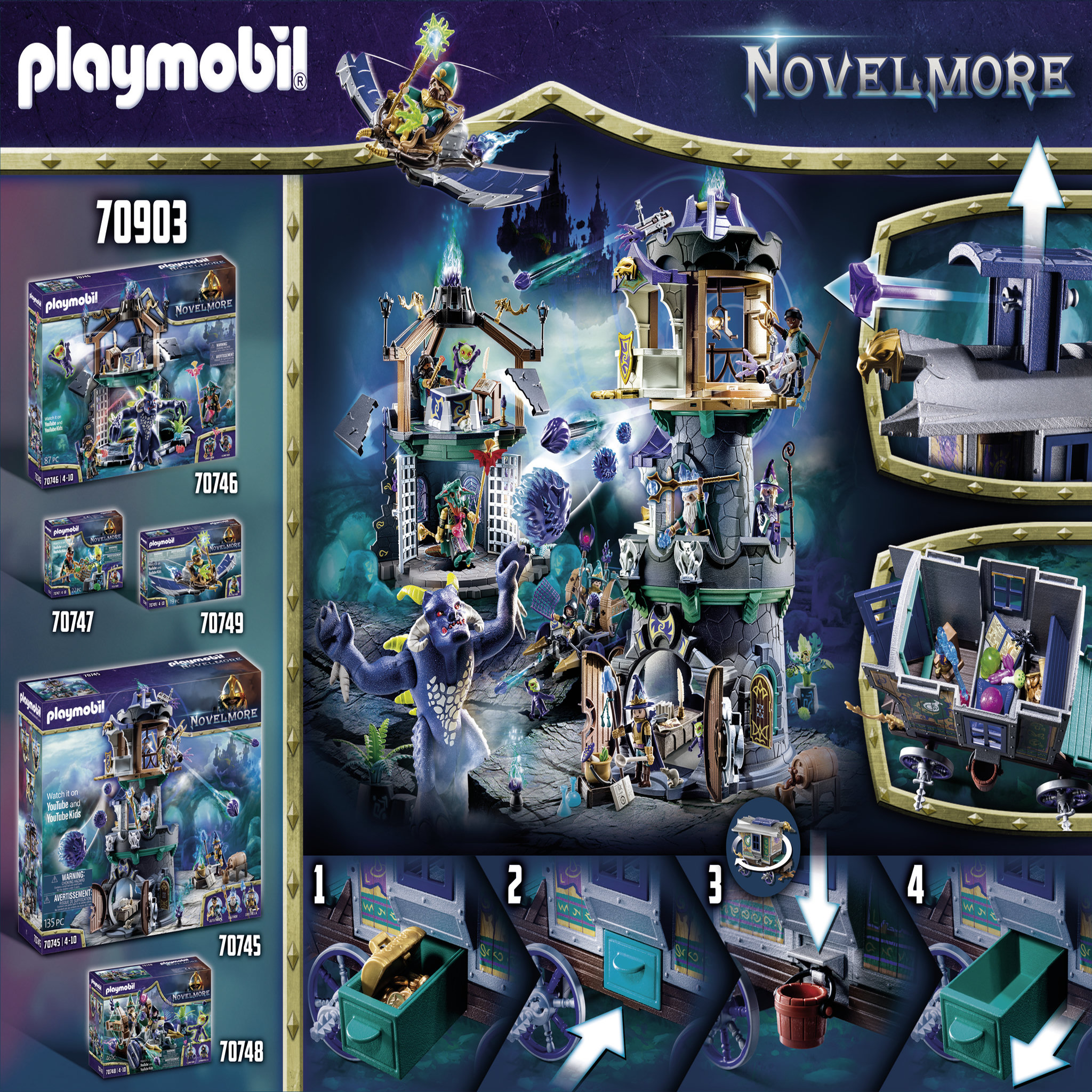 Voir la diapositive 6 : PLAYMOBIL 70903 - Novelmore Marchand et chariot