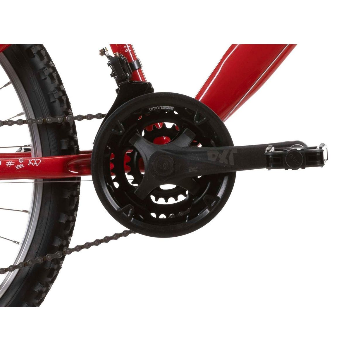 Vélo enfant - VTT 24'' Rigide Mixte   Denbike   pour enfant de 130 à 160 cm - 18 Vitesses - Fourche Télescopique - Dérailleur Shimano TY21 - Freins V-brake