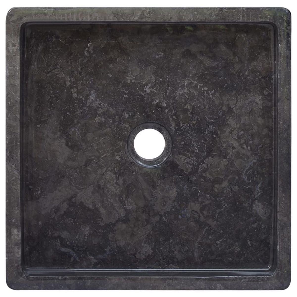 VIDAXL Lavabo Noir 40x40x10 cm Marbre