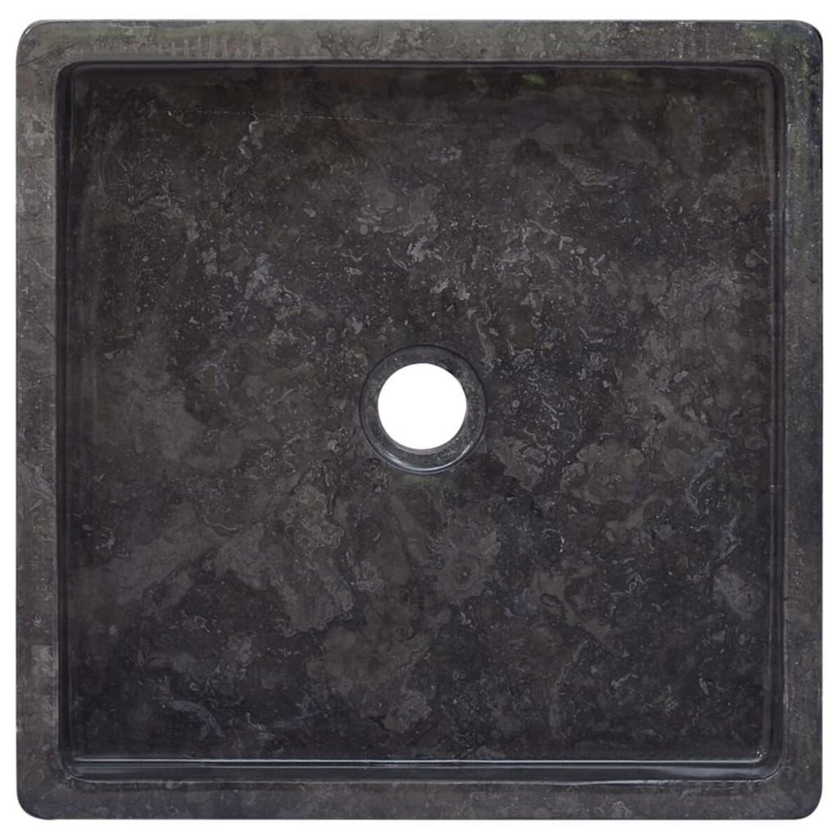 VIDAXL Lavabo Noir 40x40x10 cm Marbre
