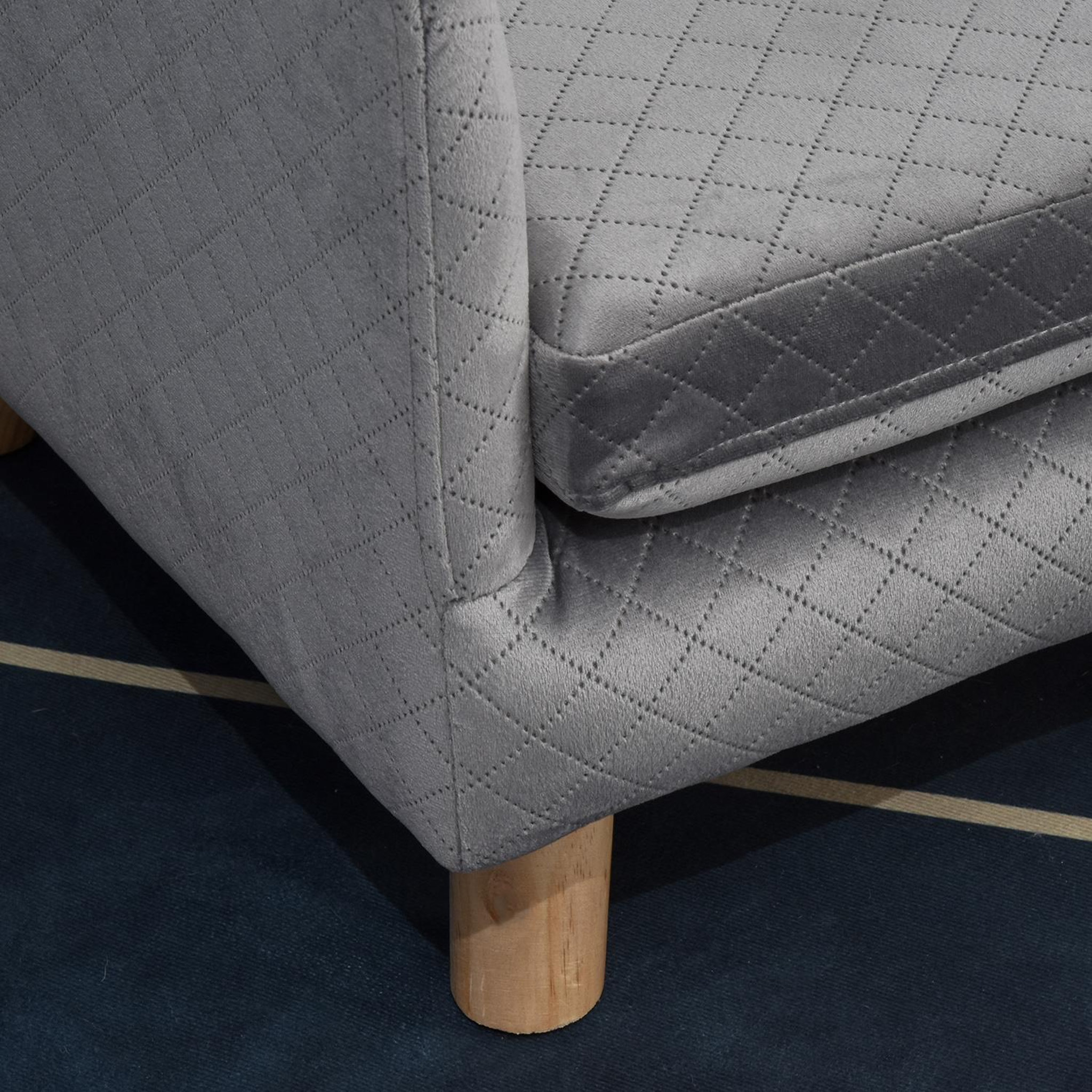 Voir la diapositive 5 : PAWHUT Canapé chien lit pour chien design scandinave coussin moelleux pieds bois massif dim. 64 x 45 x 36 cm velours gris