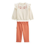 Petit Béguin Ensemble enfant sweat et pantalon en molleton Manouk. Coloris disponibles : Rose