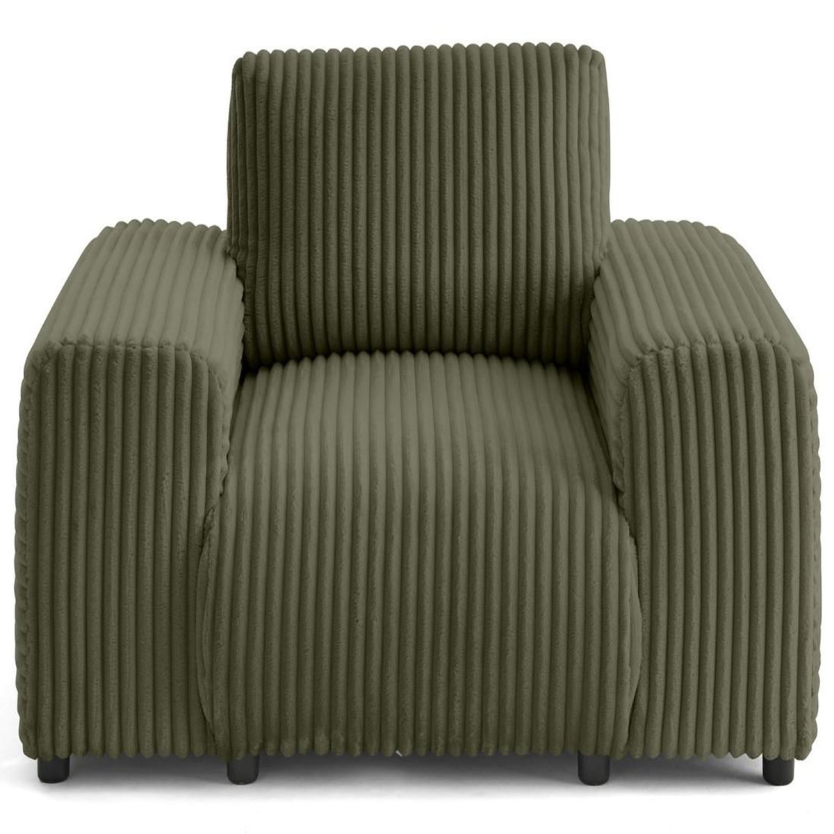 LISA DESIGN Garance - fauteuil en velours côtelé grosses côtes