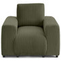 Voir la diapositive 1 : LISA DESIGN Garance - fauteuil en velours côtelé grosses côtes