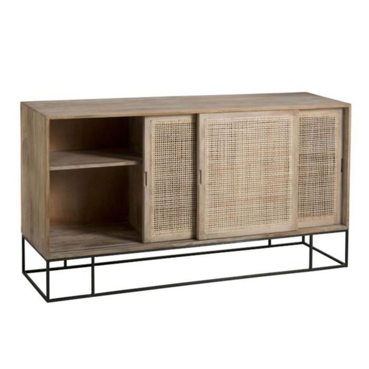Paris Prix Buffet 3 Portes en Bois  Bombay  160cm Naturel