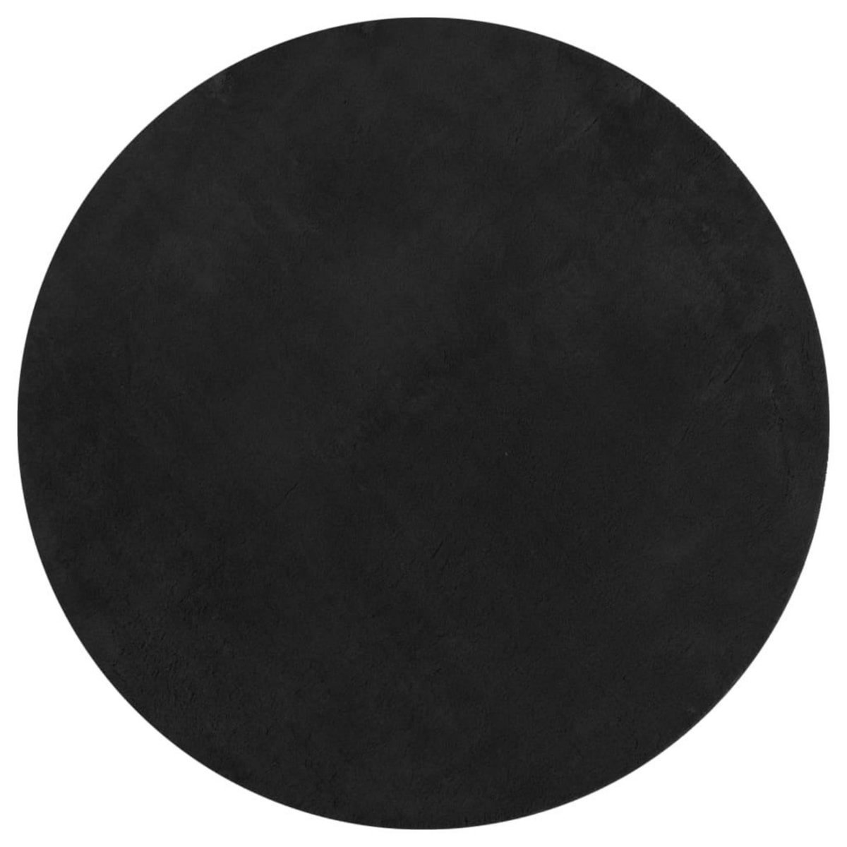 VIDAXL Tapis HUARTE a poils courts doux et lavable noir Ø 80 cm