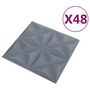 Voir la diapositive 3 : VIDAXL Panneaux muraux 3D 48 pcs 50x50 cm gris origami 12 m²