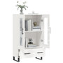 Voir la diapositive 4 : VIDAXL Buffet haut blanc brillant 69,5x31x115 cm bois d'ingenierie