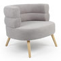 Voir la diapositive 1 : Paris Prix Fauteuil Design Bouclette  Rondo  80cm Gris
