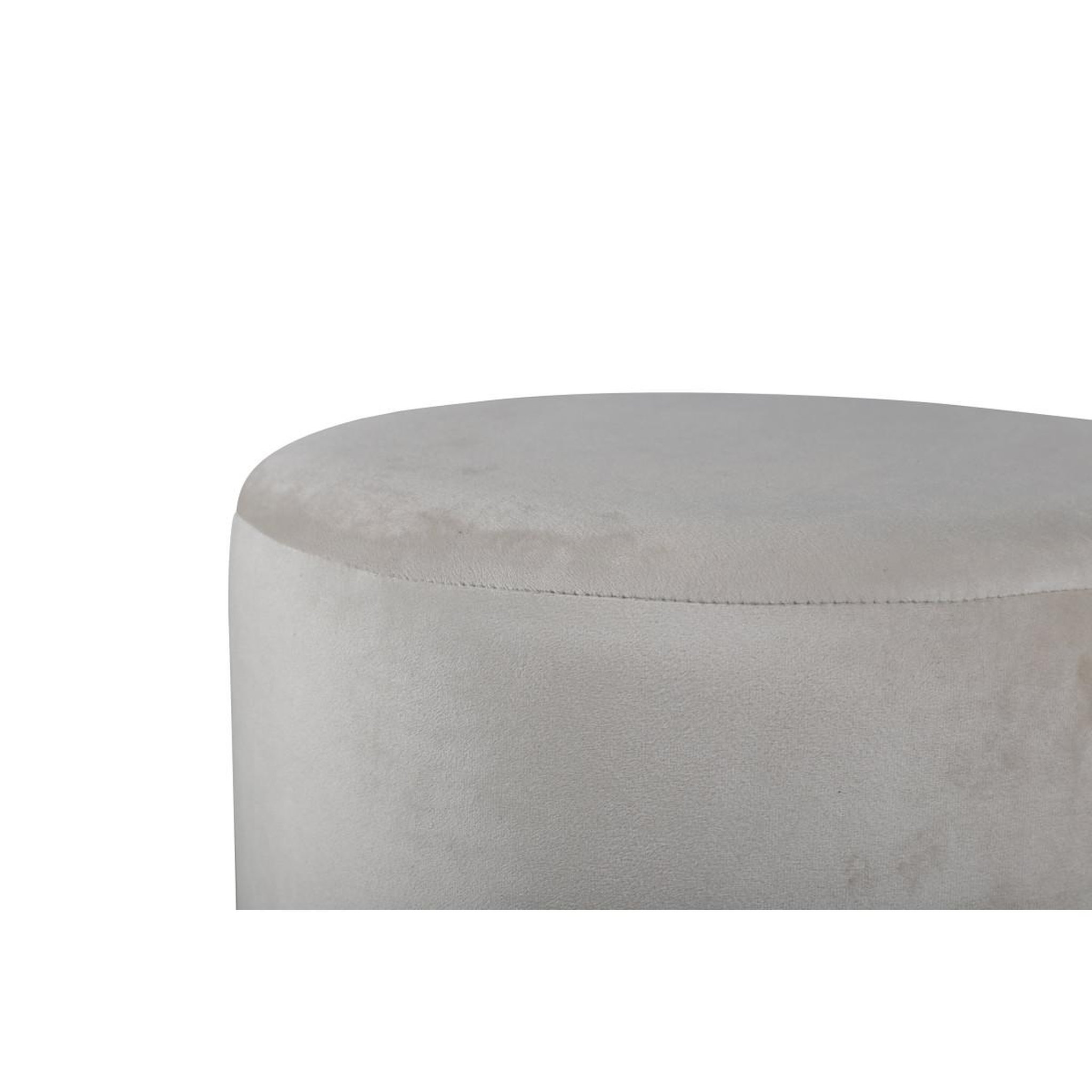 Voir la diapositive 2 : Paris Prix Pouf en velours  benji  42cm beige