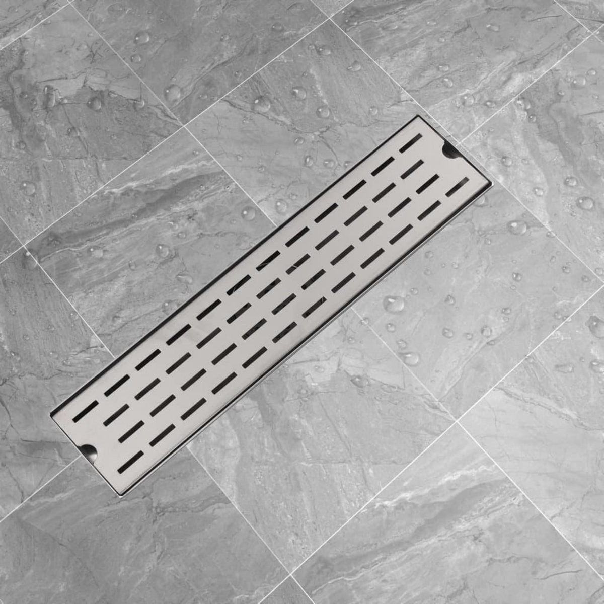 VIDAXL Drain de douche lineaire 530 x 140 mm acier inoxydable