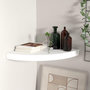 Voir la diapositive 1 : VIDAXL Etagere d'angle flottante blanc 35x35x3,8 cm MDF