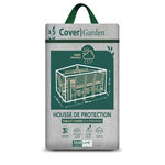 Jardiline Housse de protection Cover Garden pour table rectangulaire 8-10 personnes + chaises, avec trépied - 290 x 130 x 70 cm - Jardiline