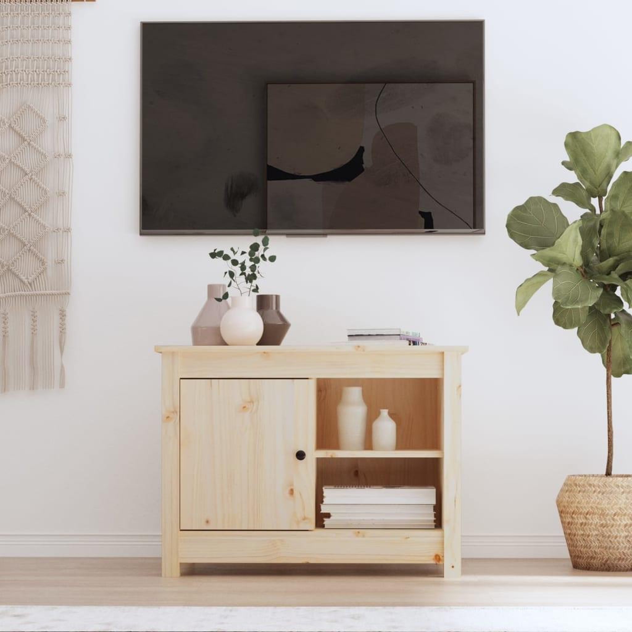 VIDAXL Meuble TV 70x36,5x52 cm Bois de pin massif