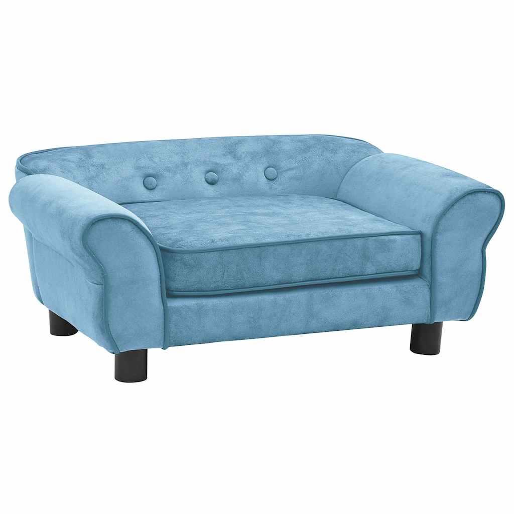 VIDAXL Canape pour chien Turquoise 72x45x30 cm Peluche