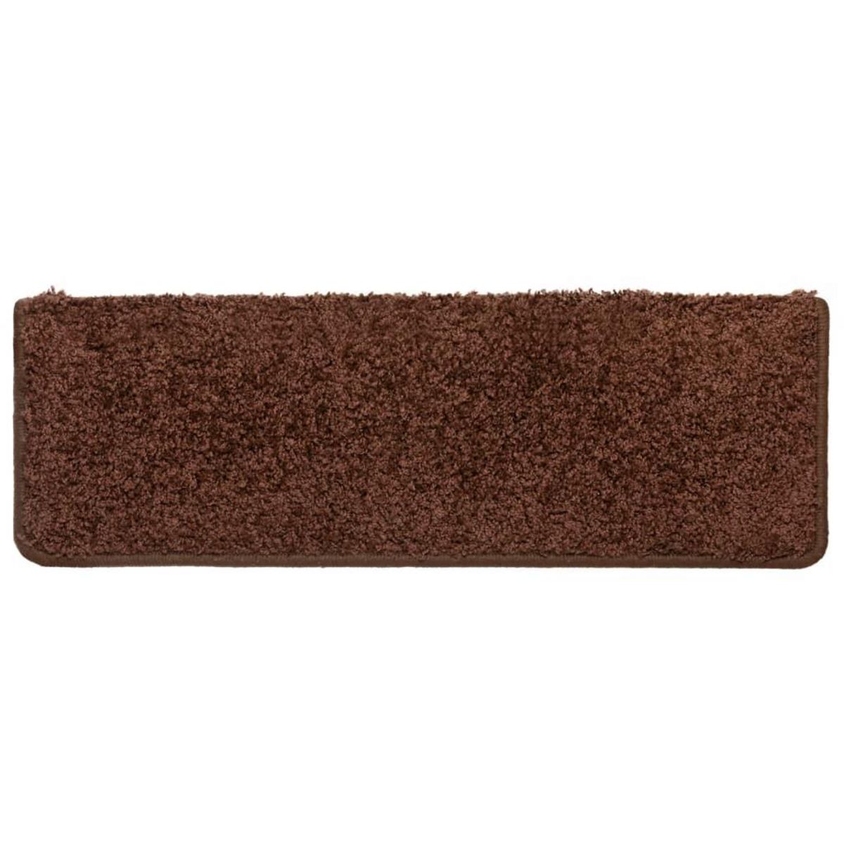 VIDAXL Tapis d'escalier 10 pcs 65x21x4 cm Marron