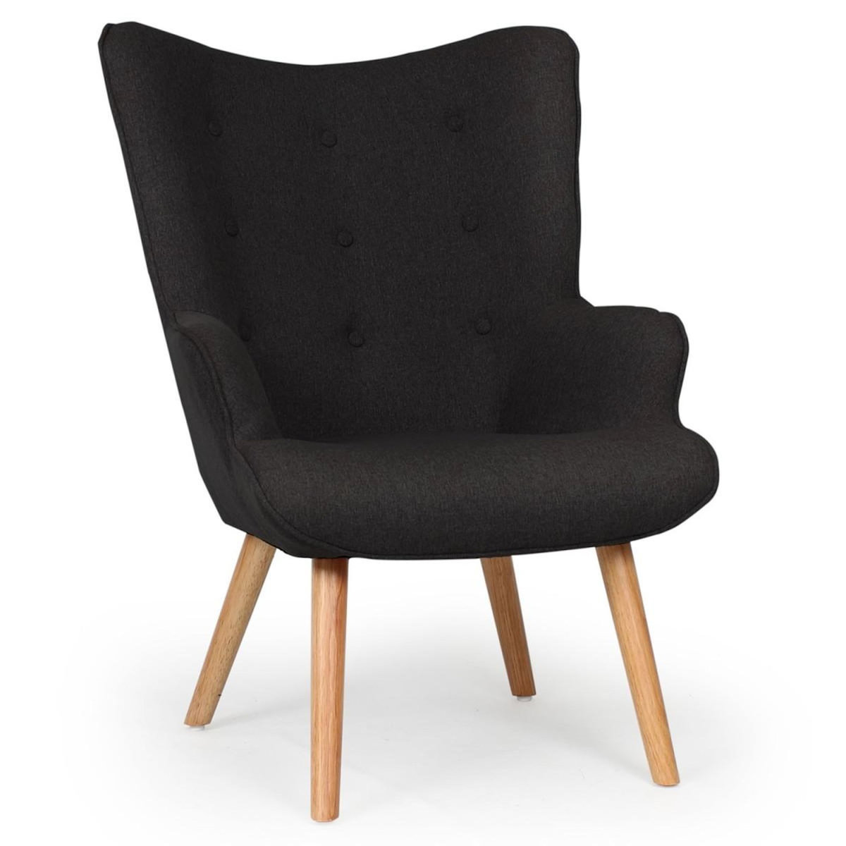 Paris Prix Fauteuil & Pouf Scandinave  Orle  98cm Noir