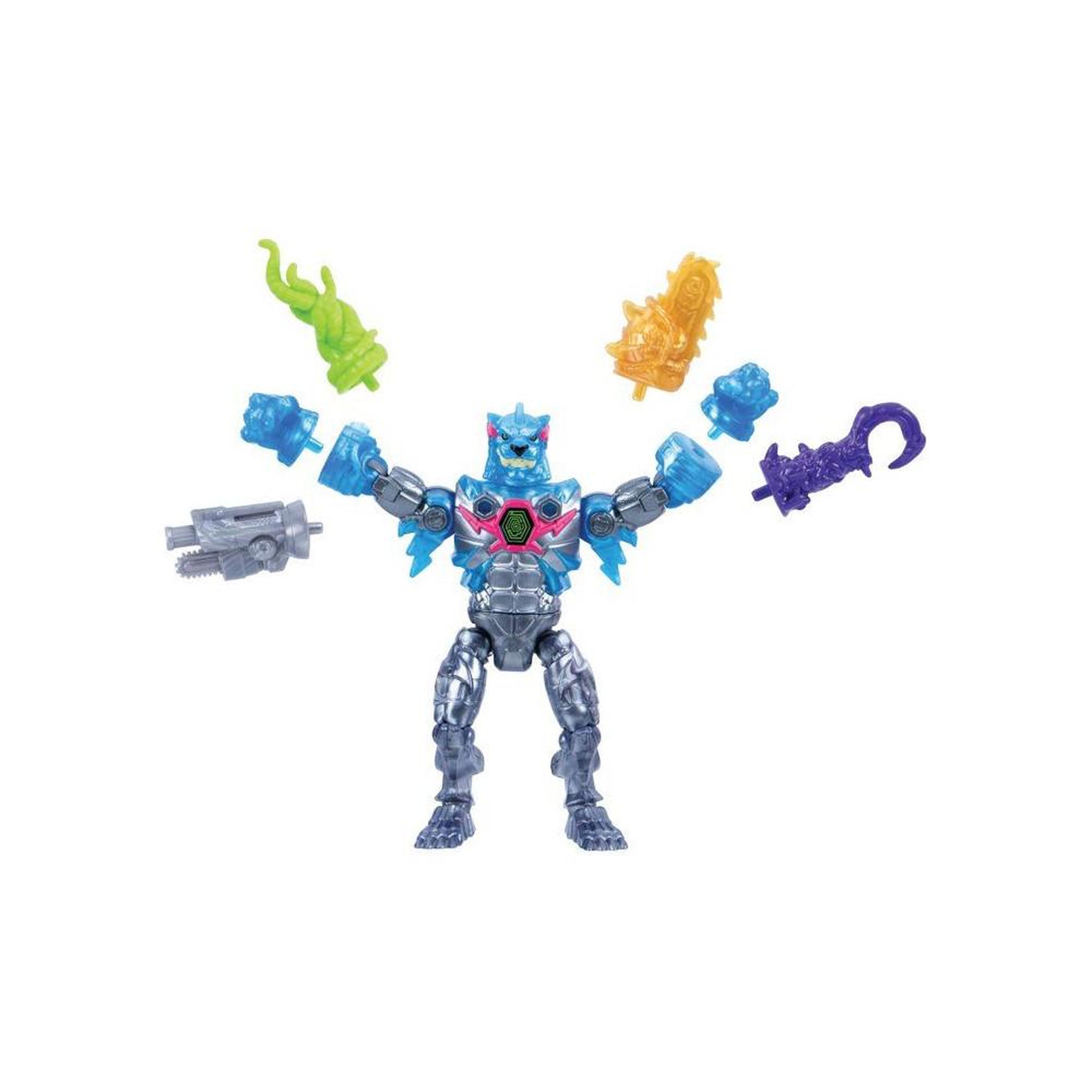 Voir la diapositive 5 : Camion de bataille transformable mega battle lab s2 avec figurine et accessoires, bras robotique et canon laser, trappe d'action