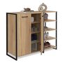 Voir la diapositive 5 : ID MARKET Armoire à chaussures 12 paires LUIS 2 portes avec étagère design industriel