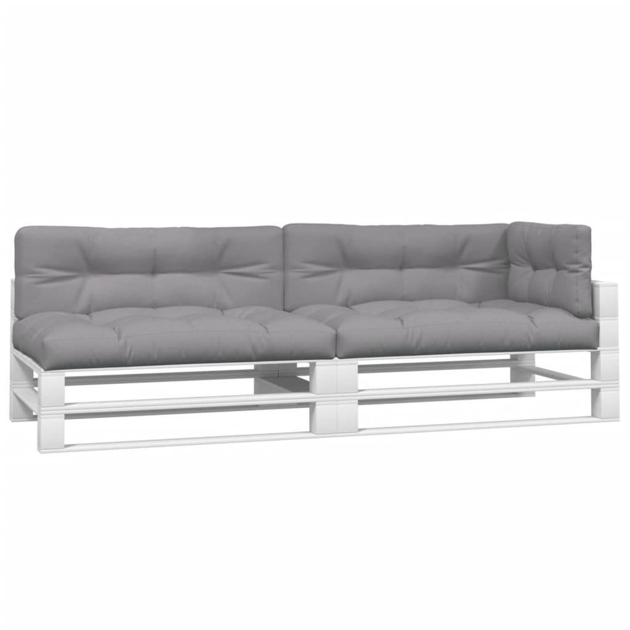 Voir la diapositive 3 : VIDAXL Coussins de palette lot de 5 gris tissu