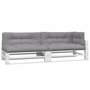Voir la diapositive 3 : VIDAXL Coussins de palette lot de 5 gris tissu