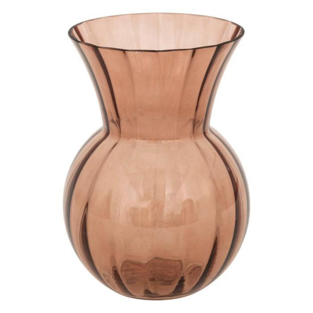ATMOSPHERA Vase Boule en Verre  Alais  22cm Terracotta