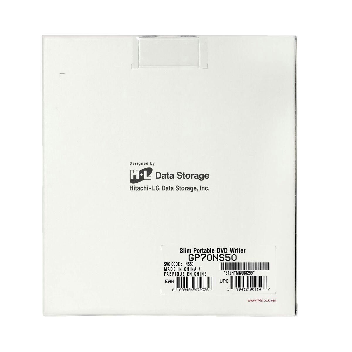 LG Lecteur DVD Externe LG Hitachi-LG GP70NS50 Argenté Ultra Mince