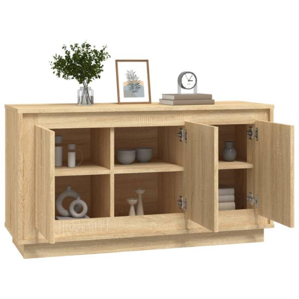 VIDAXL Buffet chêne sonoma 102x35x55 cm bois d ingénierie