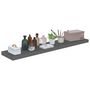 Voir la diapositive 3 : VIDAXL Etagere murale flottante Gris brillant 120x23,5x3,8 cm MDF