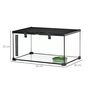 Voir la diapositive 3 : PAWHUT Terrarium en verre - vivarium reptiles & batraciens - habitat tortue - couvercle grillagé coulissant verrouillable - distributeur eau, thermomètre inclus - métal noir verre