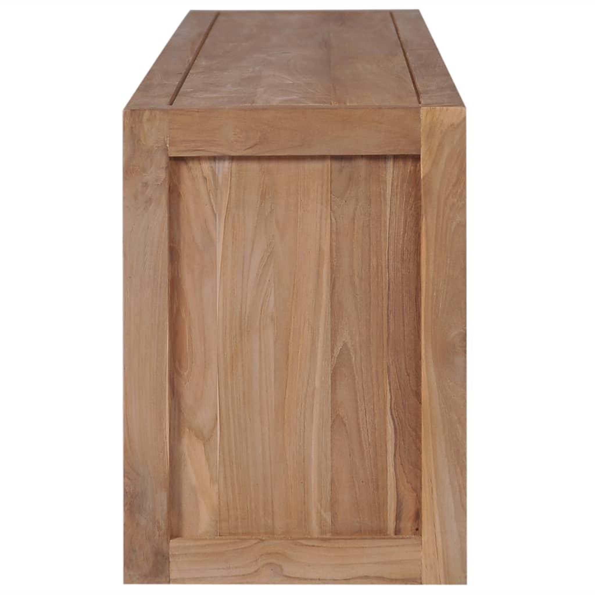 Voir la diapositive 3 : VIDAXL Meuble TV Bois massif de teck et finition naturelle 120x30x40cm